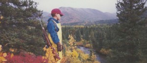 My son, Adam, moose hunting in the Kenai Mountains