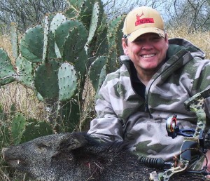 Javalina with bow, South Texas, 2007